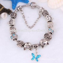 high quatliy crystal butterfly cute lucky stone cheap indian cuff bracelets